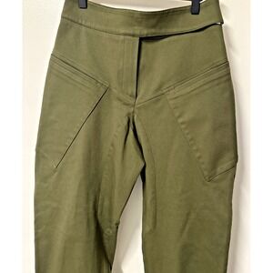 ALEXANDRE VAUTHIER Sze 36/US 4 High Waist Straight Front Pocket Crop Pants Green